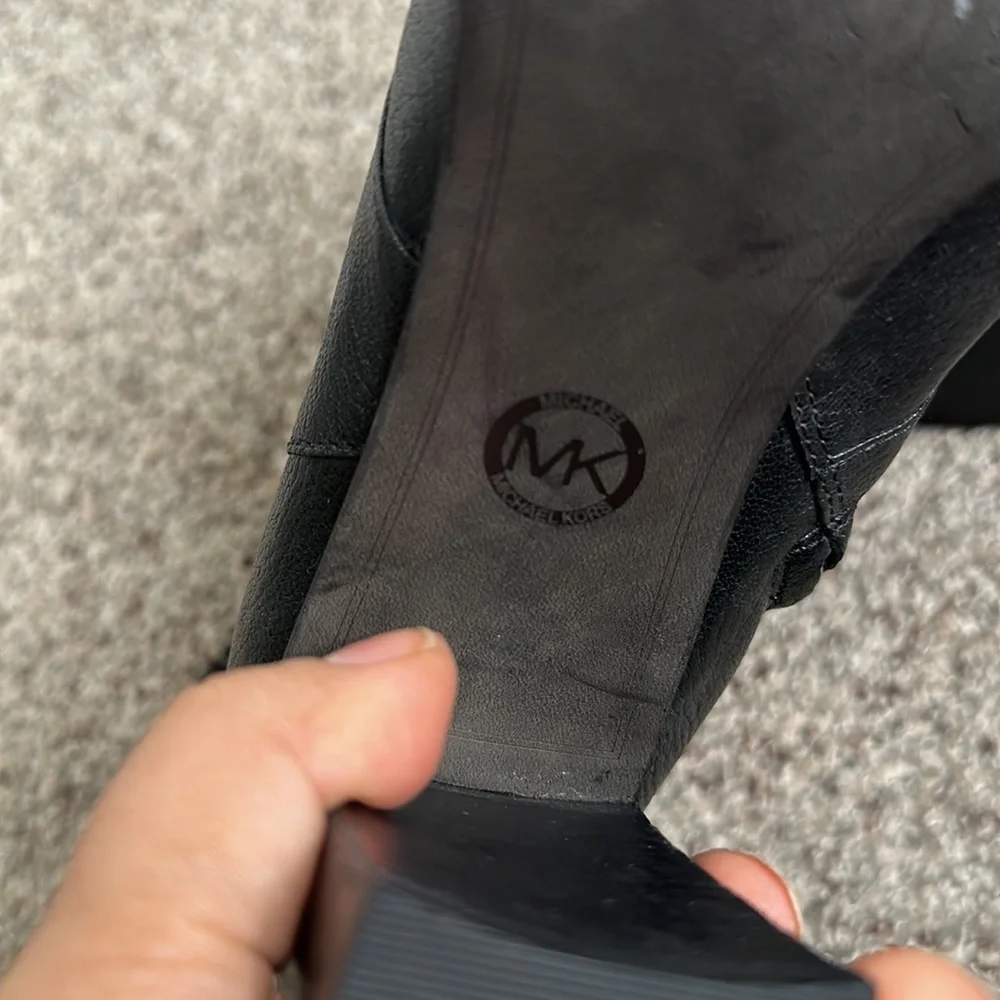 Michael kors black lace up carrigan boots size 11M
